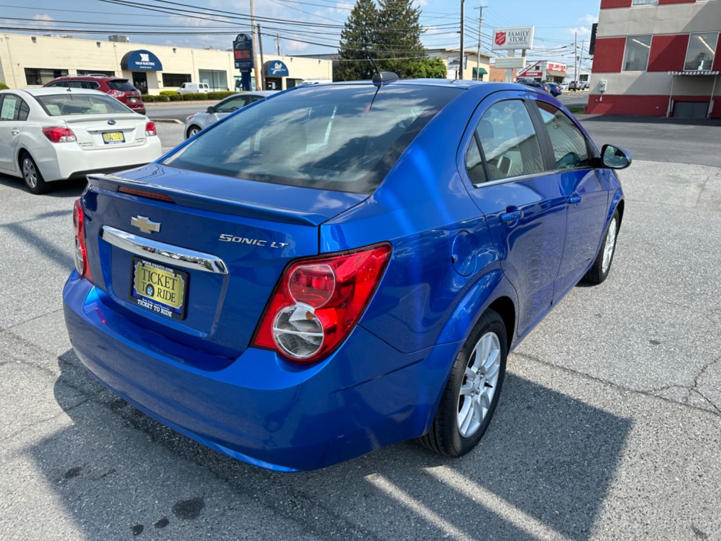 2016 BLUE Chevrolet Sonic LT Auto Sedan (1G1JC5SG6G4) with an 1.8L L4 DOHC 24V engine, 6A transmission, located at 1254 Manheim Pike, Lancaster, PA, 17601, (717) 393-9133, 40.062870, -76.323273 - Photo#4